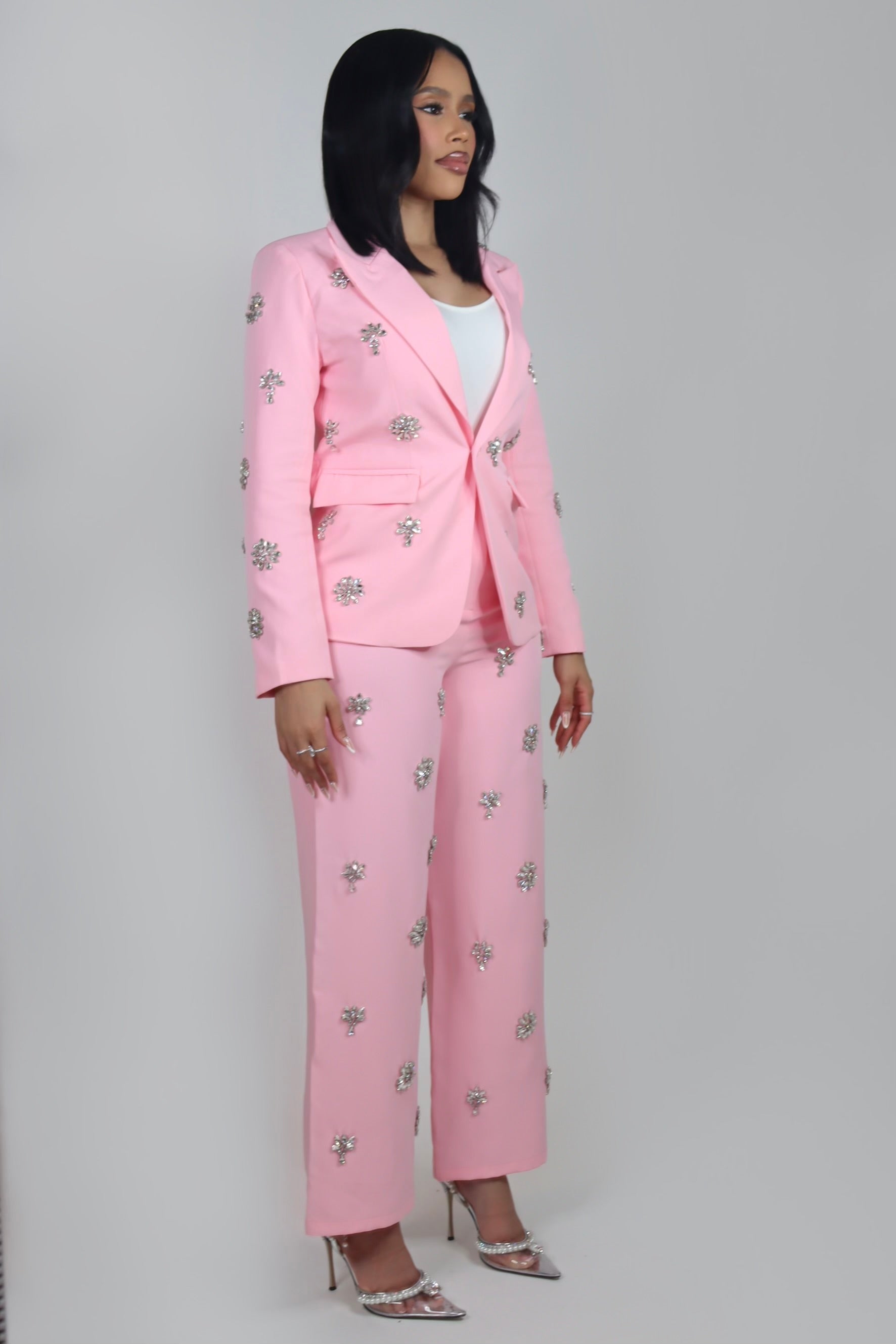 Blush Bloom Blazer Set